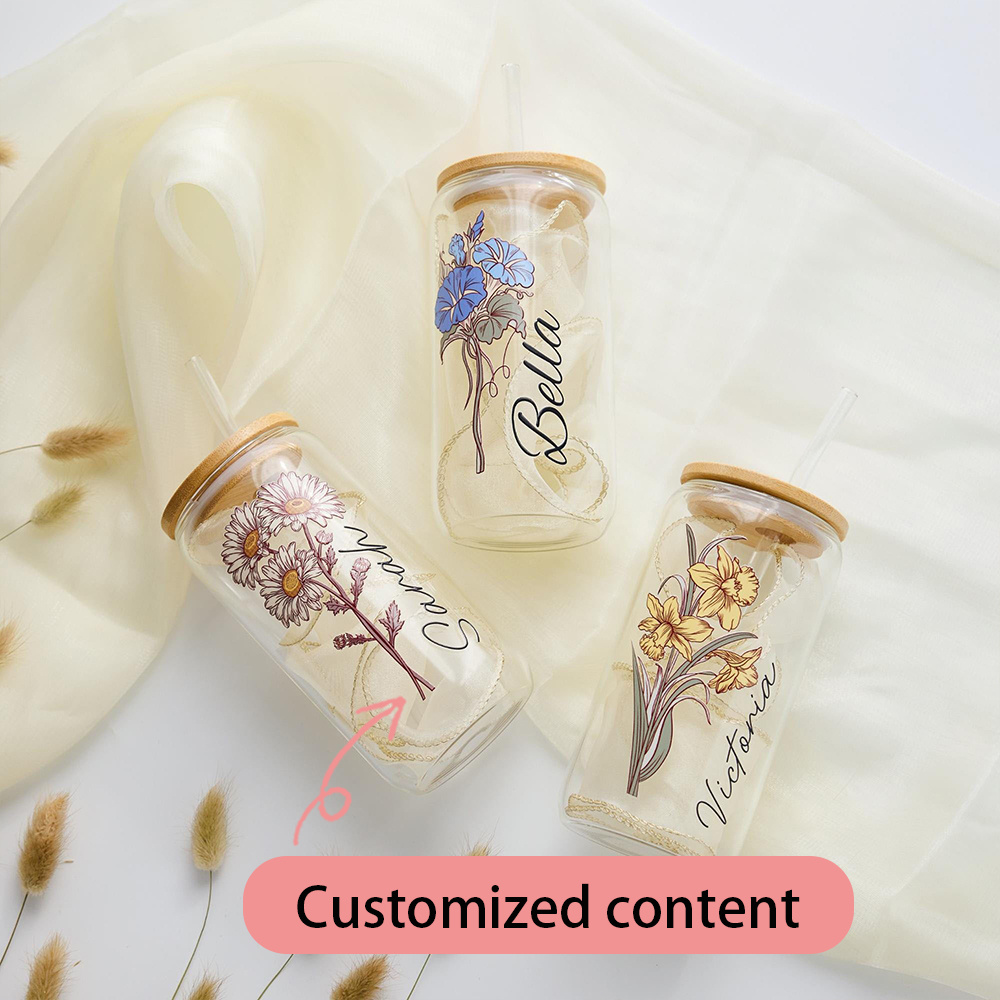 Coffee Equipment With Name - Vaso de Vidrio Personalizado con Diseño
