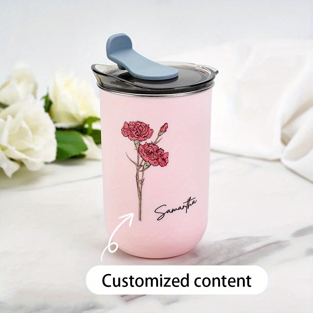 Coffee Equipment With Name - Vaso de café personalizado con flor